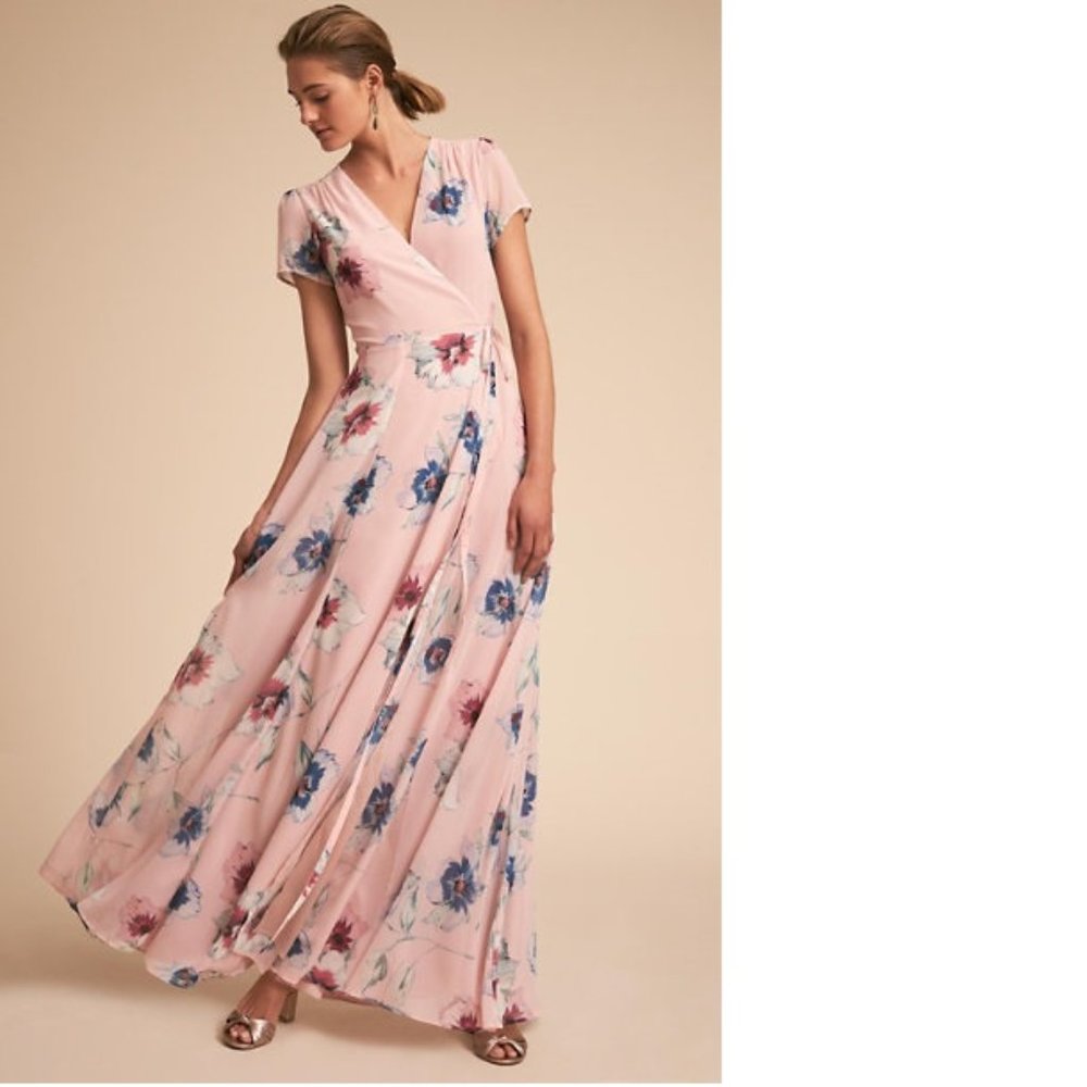 BHLDN Yumi Kim forget me not floral Dress new with tag XS peach color